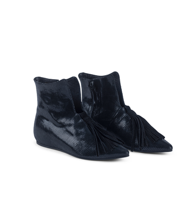 BLOSSOM BOOT Iguana Black & Black